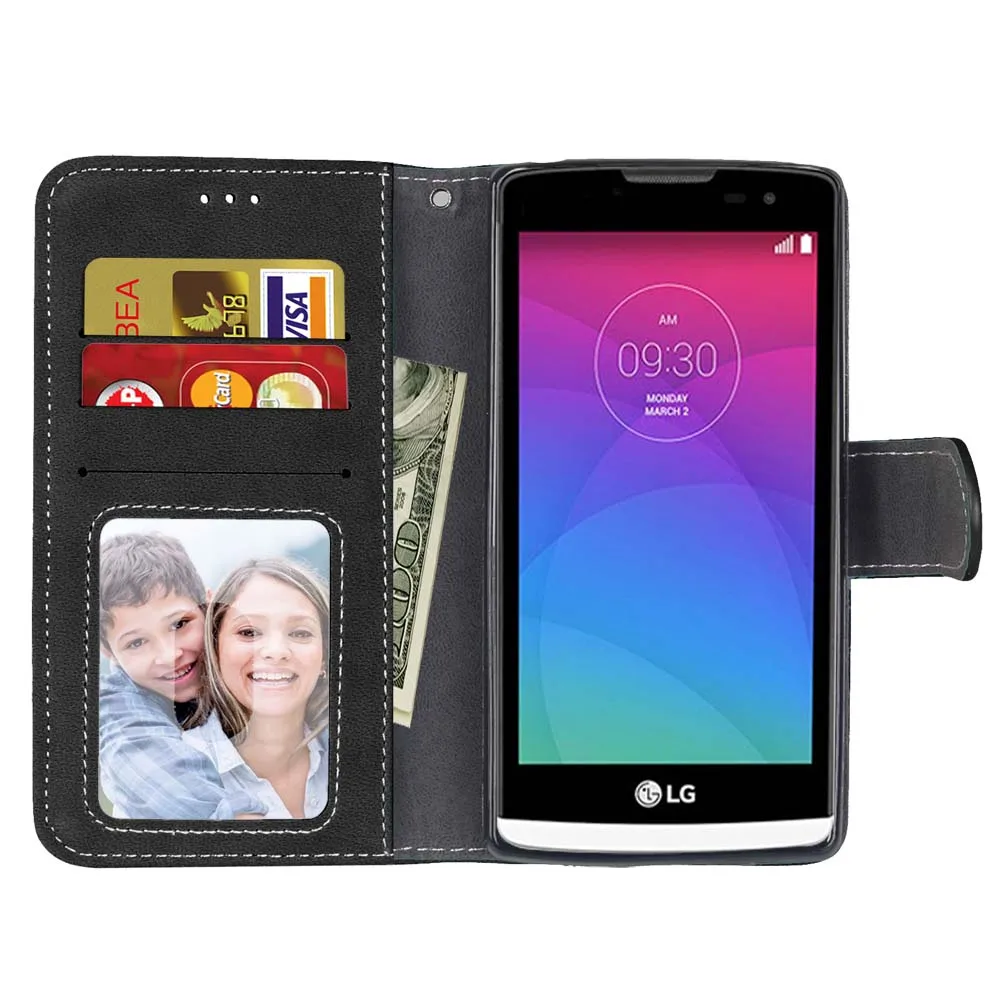 Кожаные чехлы для телефонов для LG Leon 4G LTE C40 C50 H324 H340N H320, чехол с отделением для карт, ретро Чехол-бумажник для телефона LG LEON 4g