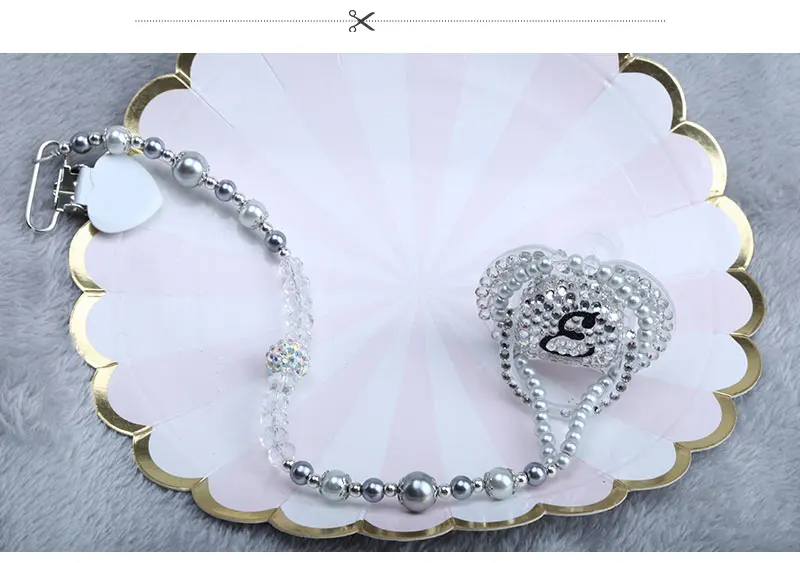 Dollbling новая цепочка для детской соски украшения бисером металлический зажим безопасность окружающей среды Защита пустышка цепи