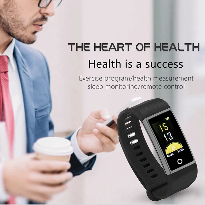 2018 Smart Band Bracelet Wristband Color Display Monitor Blood Oxygen Fitness Tracker Sleep Test Message Tips For Andriod IOS |