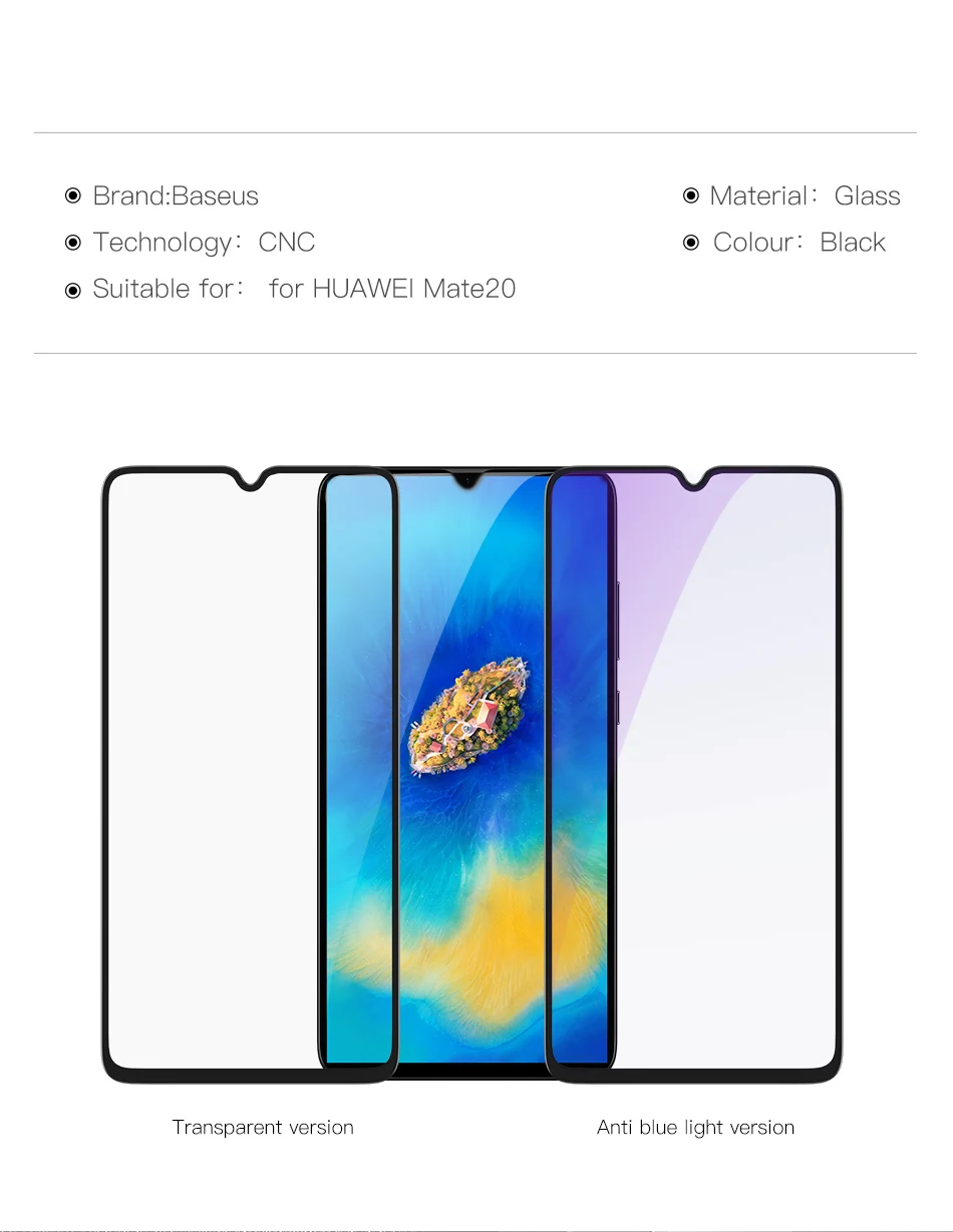 Защитная пленка Baseus 0,3 мм из закаленного стекла для huawei mate 20 Pro с полным покрытием, изогнутая пленка из закаленного стекла для huawei mate 20