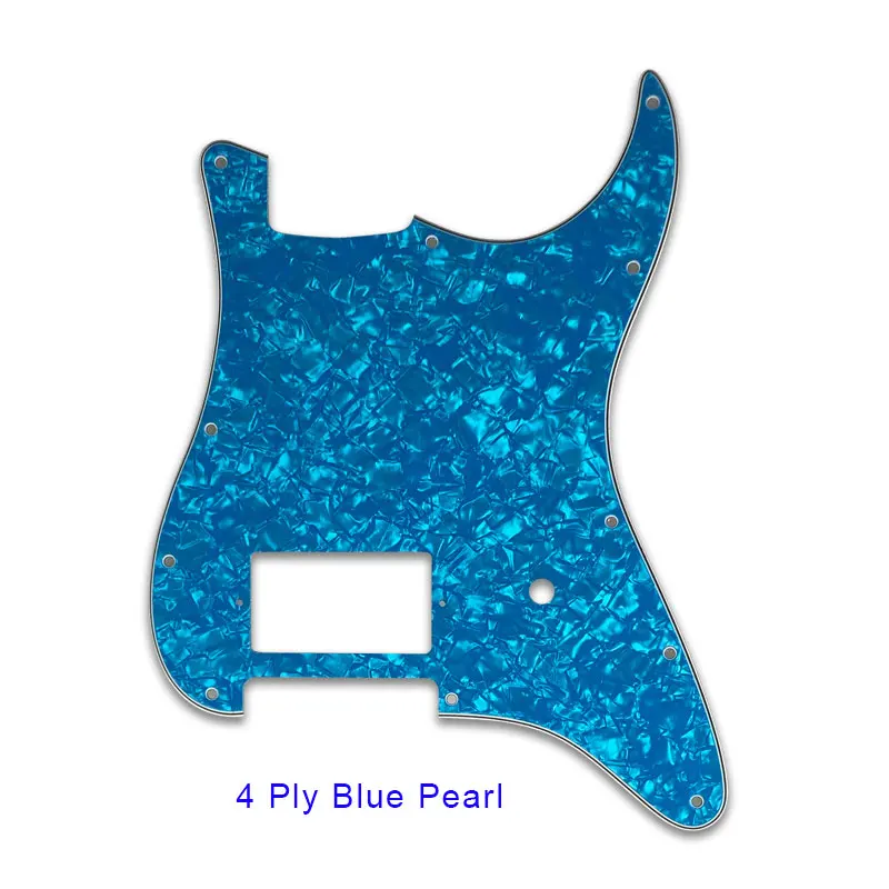 4 ply blue pearl Pleroo гитара 11 винтовых отверстий накладки костюм для fender Tom Delonge гитара Stratocaster US spec Strat с мостом PAF Humbucker - Цвет: 4 ply blue pearl
