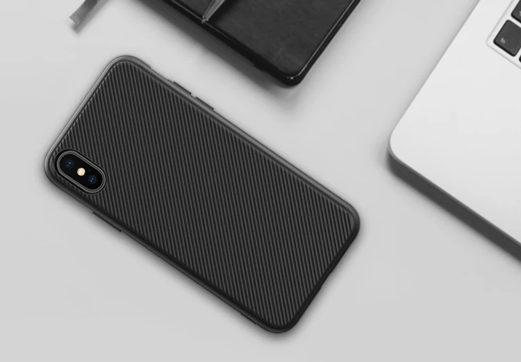Для iPhone X чехол Nillkin Eton мягкий и жесткий PC задняя крышка чехол Роскошный чехол для телефона резиновая оболочка для iPhone X армированный защитный чехол