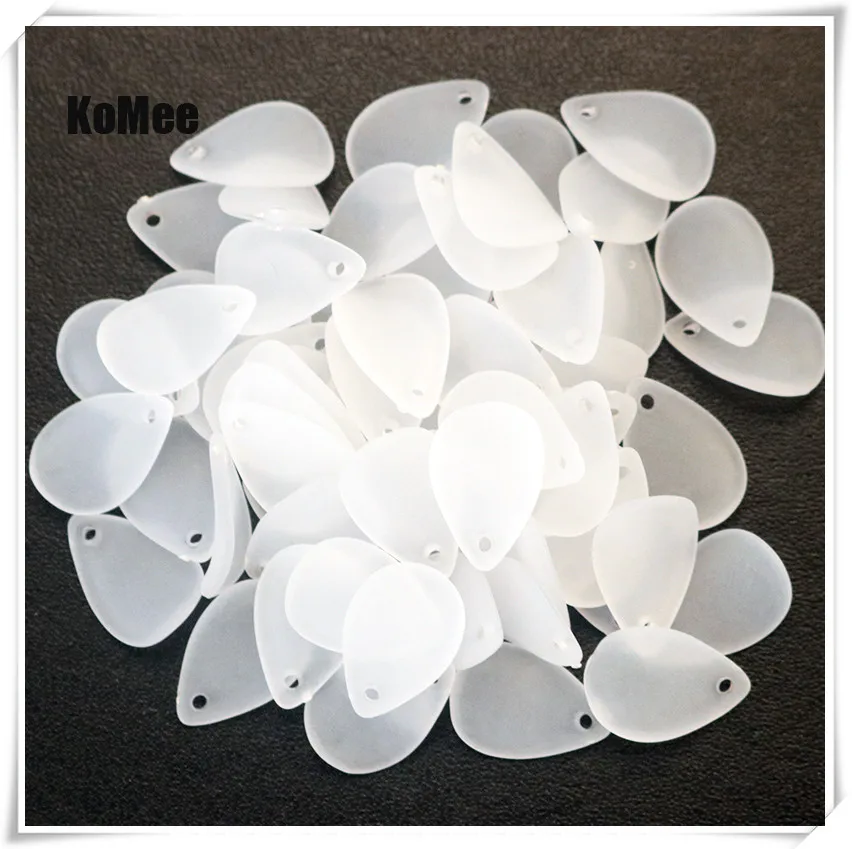 Лидер продаж 500 шт./лот Белые Матовые акриловые лепестки Листья бусины Подвески