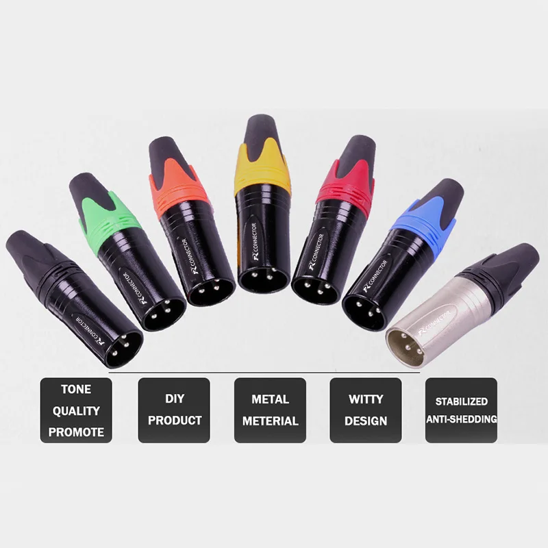 100 шт/партия 3 Pin XLR разъем Jack Мужской/Женский Микрофон Разъем микрофонный адаптер