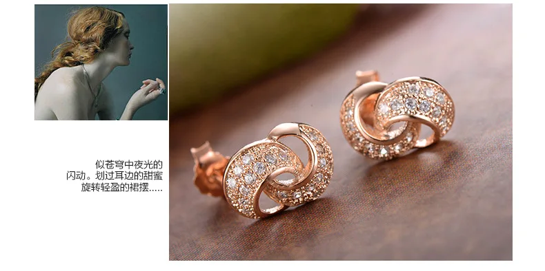 Высокое качество AAA кубический цирконий Кристалл Bijoux S90 Серебряный Лариат двойной круг серьги гвоздики для дизайнерских женщин девушка подарок на вечеринку