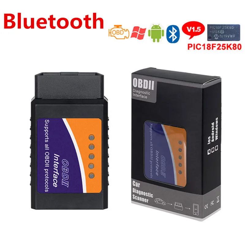 super obd wifi white ELM327 WiFi с чипом PIC18F25K80 беспроводной OBDII диагностический инструмент для IPhone/Android/PC ELM 327 V1.5 автоматический сканер - Цвет: super obd wifi white