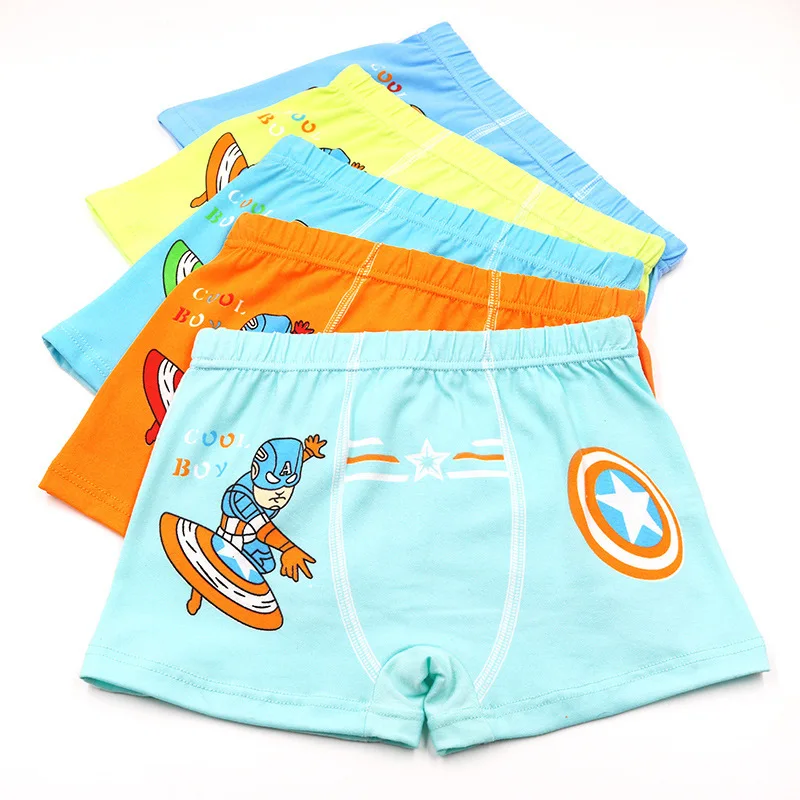 5 шт./лот трусы для мальчиков нижнее белье трусы-боксеры младенцев enfant garcon