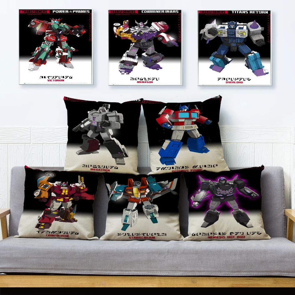 Чехол для подушки с мультяшным изображением трансформера наволочки диванных