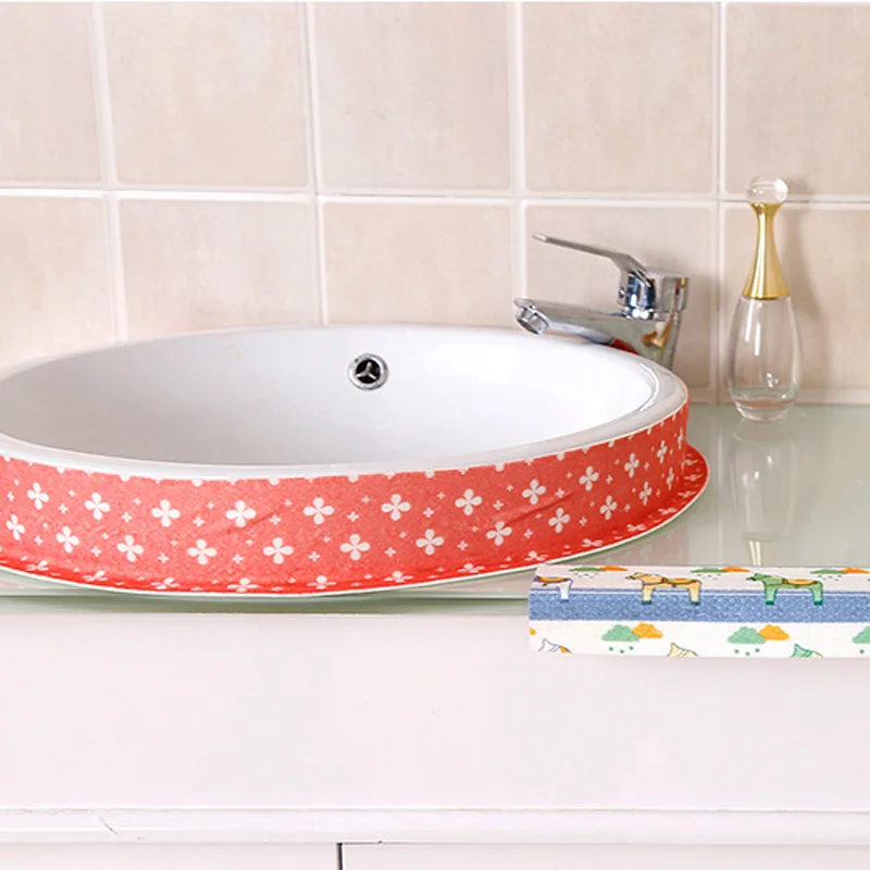 Cute Kitchen Toilet Anti-fouling Sticker Cartoon Bathroom Corner Waterproof Sink Edge Seam Baseboard Shield Decorative Stickers | Дом и сад