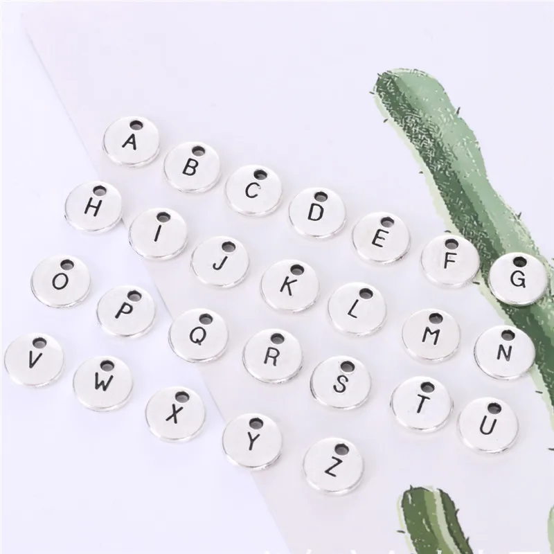 Горячая продажа 26 шт (A ~ Z)/лот многоцветные двухсторонние Diy 10 мм Inital буквы Алфавит