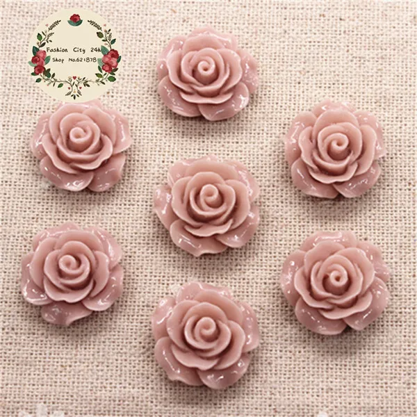 light Brown 30pcs 30 шт 20 мм полимерный цветок камелии с плоской задней стороной кабошон Сделай Сам Скрапбукинг декоративное ремесло изготовление, 15 цветов на выбор - Цвет: light Brown 30pcs