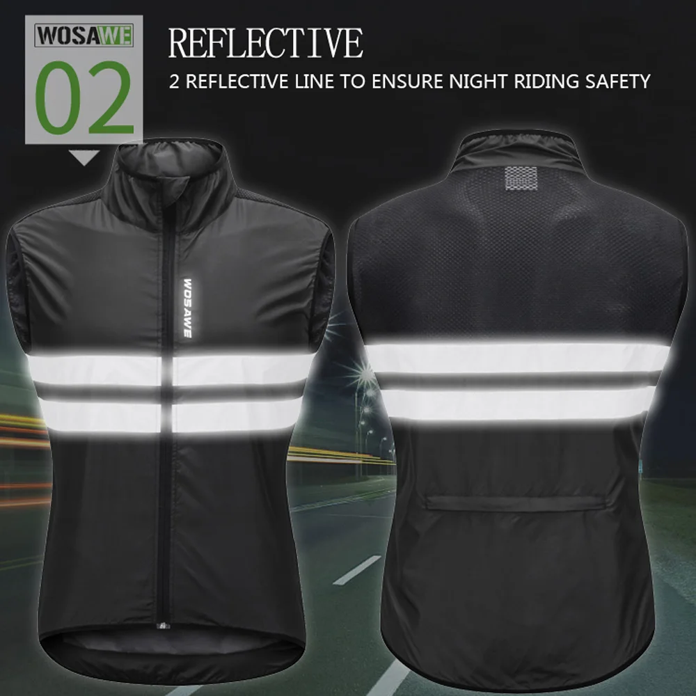 Мотоциклетная куртка WOSAWE с высокой видимостью Светоотражающий Жилет для