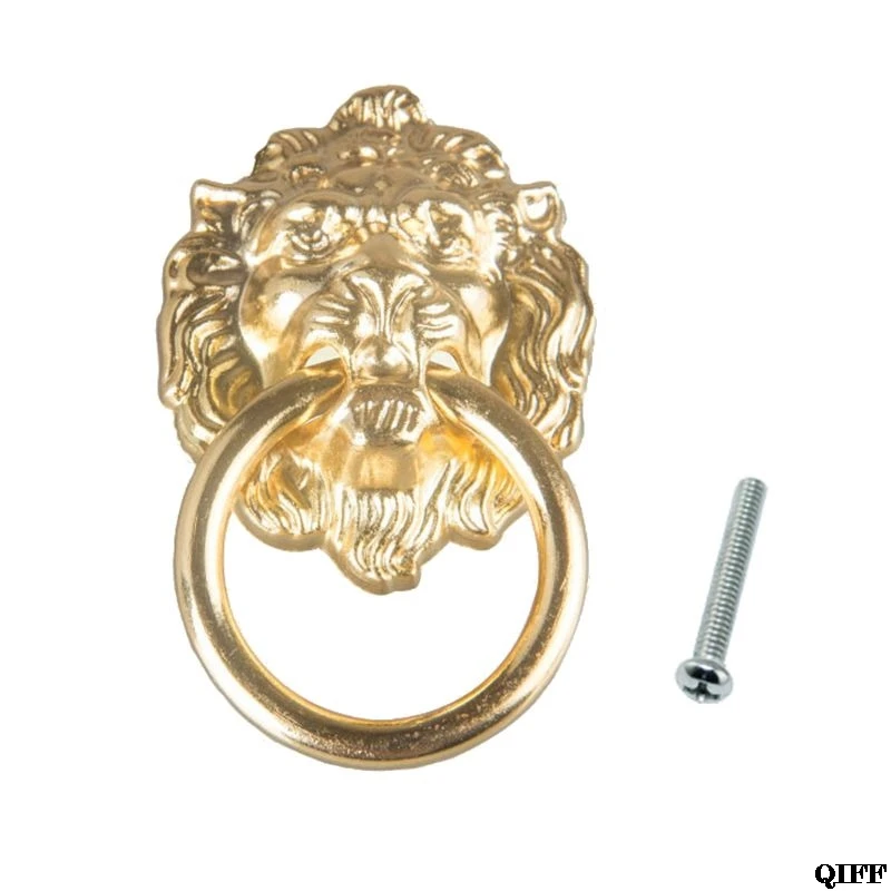 Antique Bronze Lion Head Pulls for Dresser Drawer Cabinet Door Handles Knobs Jun20