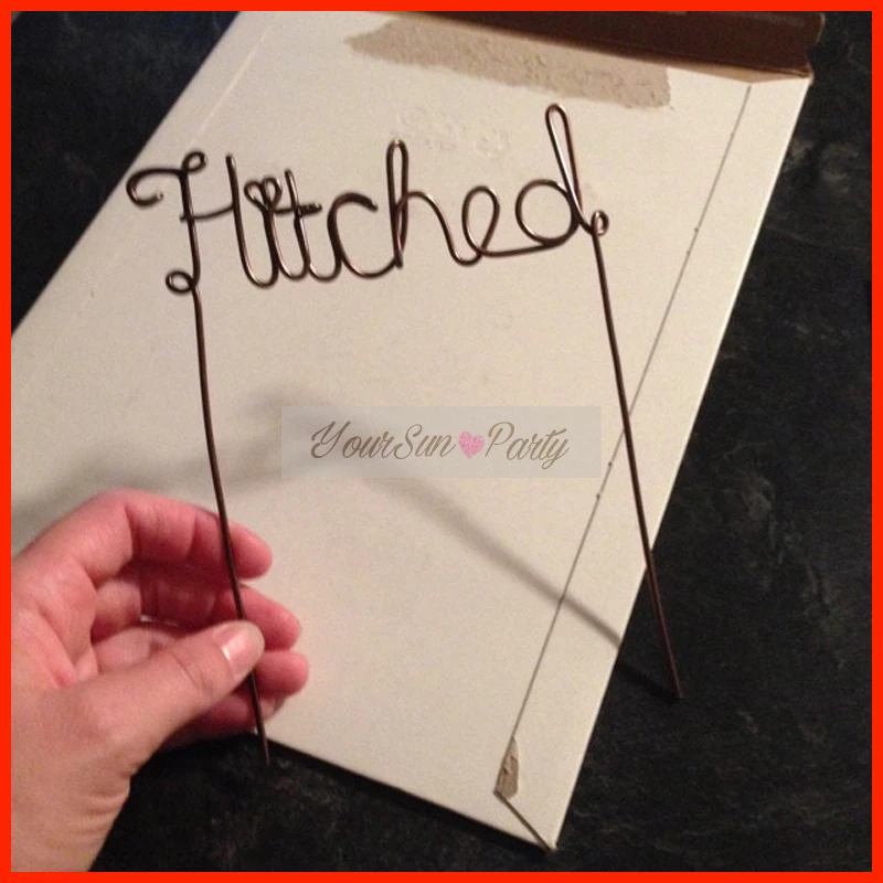 Бесплатная доставка рустикальная проволока для свадебного торта топперы медные