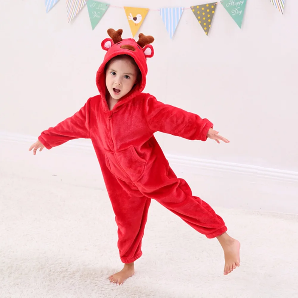 Детская флисовая Пижама комбинезон для мальчиков|pajamas boys|boy and girlchristmas clothing |