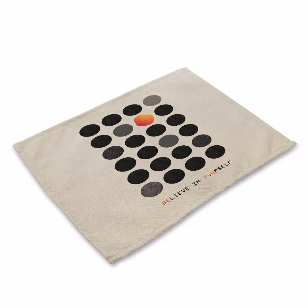 Разноцветный настольный коврик с рисунком чашки салфетка для стола из