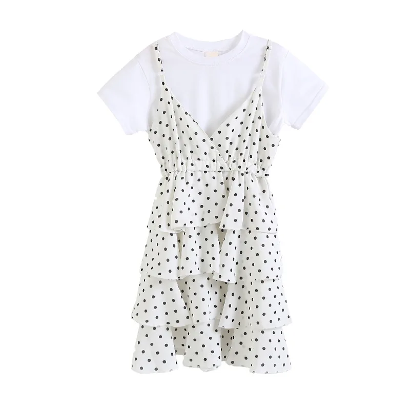 Летний комплект с платьем для девочек 5 комплектов новинка 2019 Корейская версия