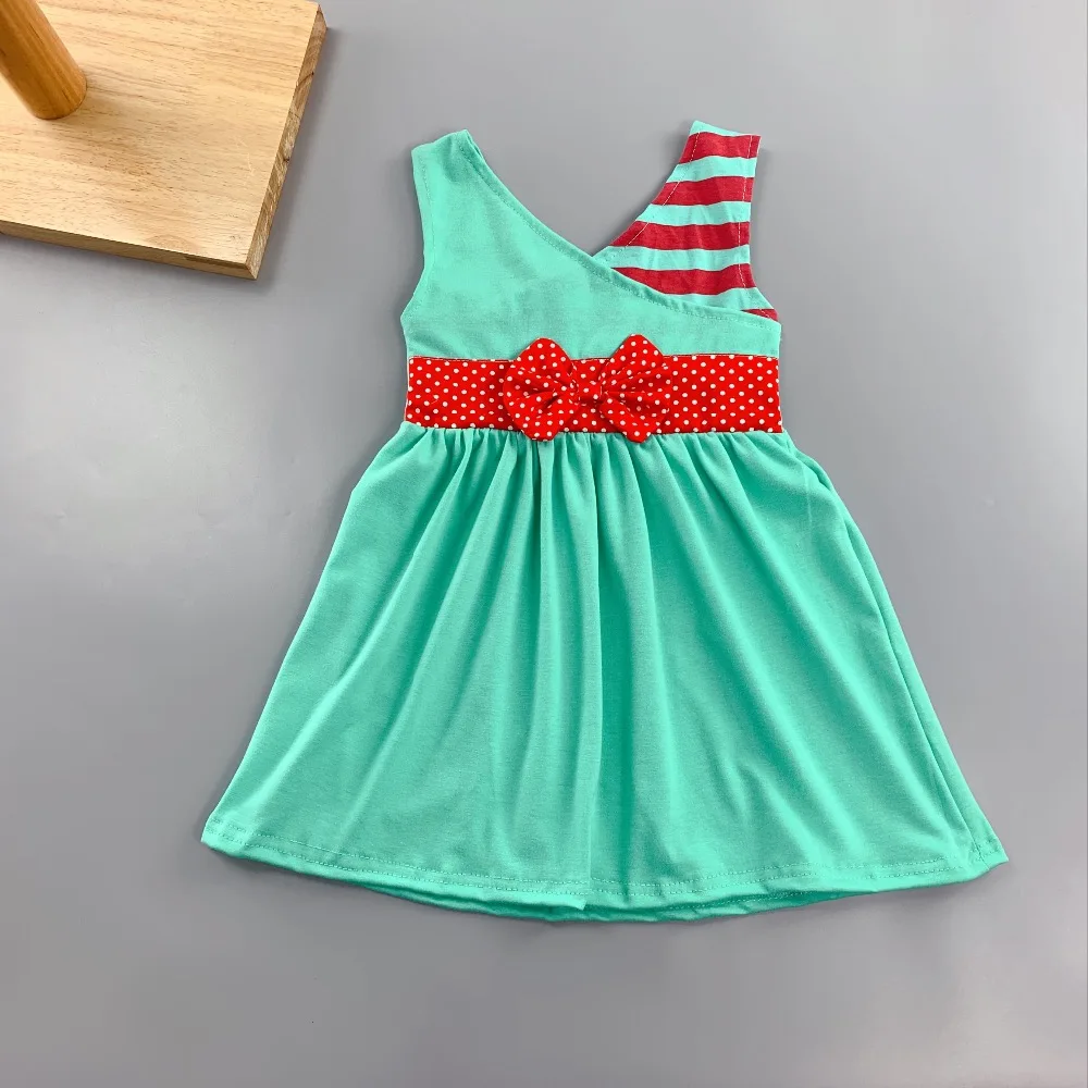 Ancient China Neck Style Summer Autumn Striped Pattern and Clothes Baby Girls Green Cross Dress Apparel Accessory | Детская одежда и