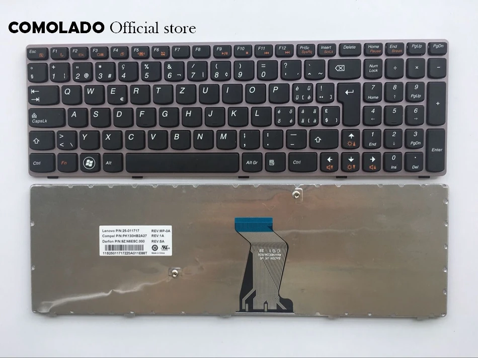 SW швейцарская клавиатура для IBM Lenovo Ideapad Y570 Y570N Y570NT Y570P Y570I Клавиатура ноутбука