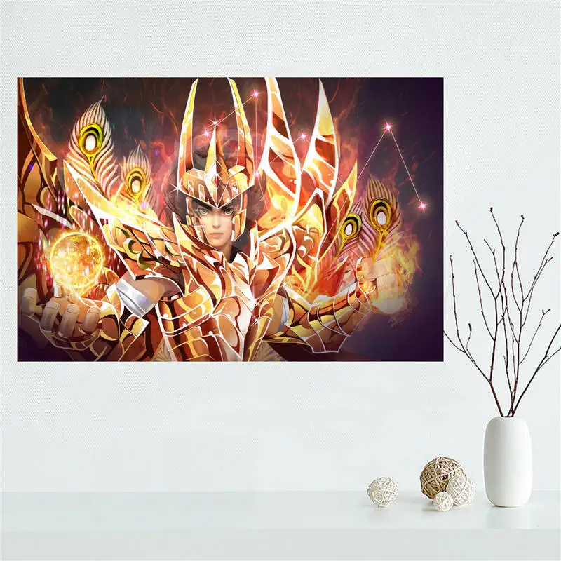 E#627L59 Custom Saint seiya Anime Canvas Painting Wall Silk Poster cloth print DIY Fabric Drop Shipping Y45 | Дом и сад