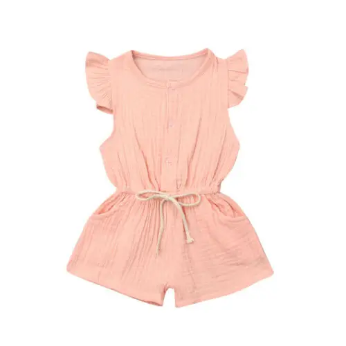 Одежда для новорожденных девочек однотонный Повседневный свободный хлопковый