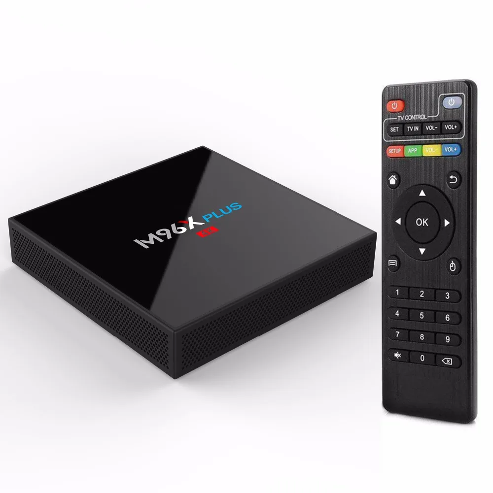 VHXSIN 10 шт./лот Smart TV BOX Android 7 1 2 Гб RAM 16 ROM Amlogic S905W ii Quad Core M96X PLUS|ТВ-приставки и
