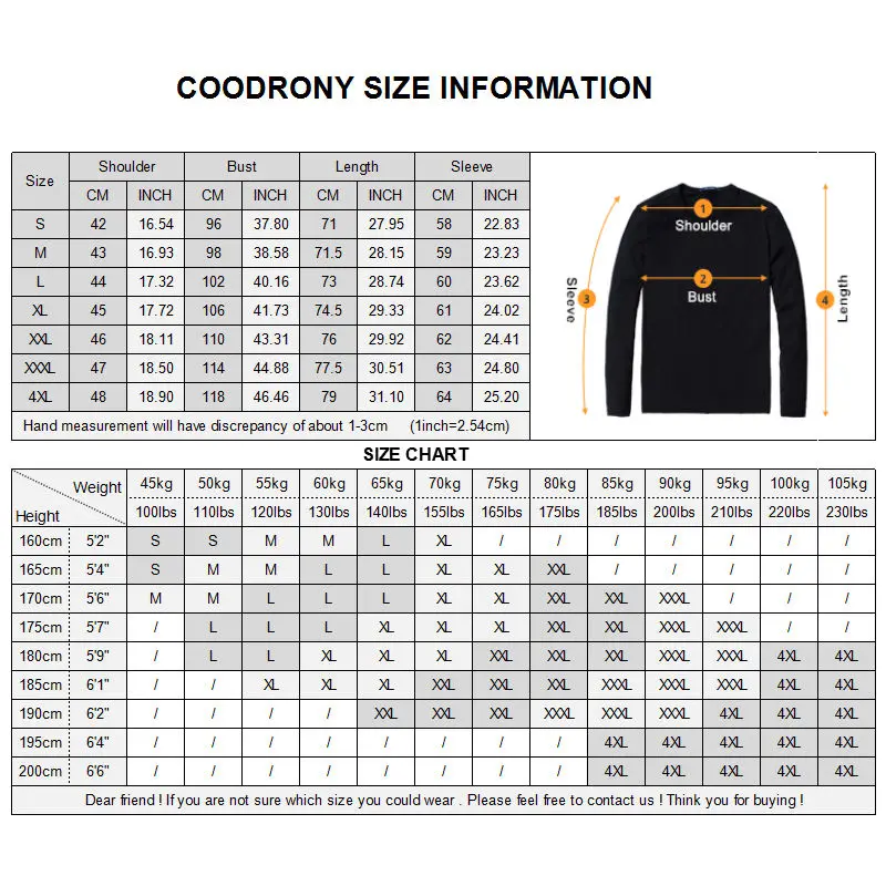 

COODRONY Casual Shirts Long Sleeve Shirt Men Dress Brand Clothes 2019 Autumn New Arrivals Cotton Camisa Masculina Plus Size 8742