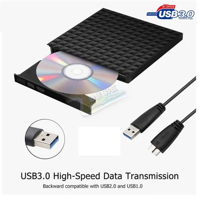 USB3.0 DVD-ROM burner embossed 3D diamond pattern external DVD player optical drive portable dvd for windows laptop | Компьютеры и