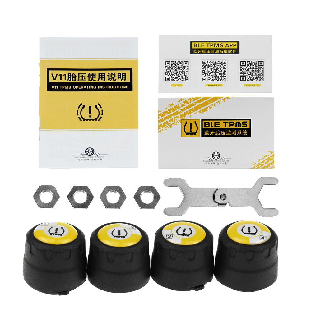 TPMS Bluetooth 4 0 Универсальный внешний датчик давления в шинах с поддержкой телефонов