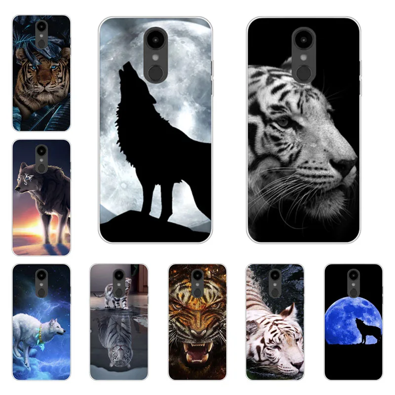 for LG Aristo 2 Case Silicon Wolf beast Painting Soft TPU Back Cover Protect Phone cases shell |