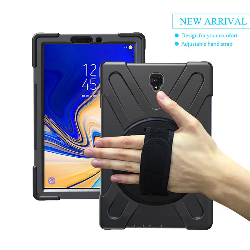 Чехол для samsung Galaxy Tab S4 10,5 SM T830 T835 T837, для планшета, для детей, безопасный, противоударный, защитный, Твердый чехол+ ремешок на руку и шейный ремень