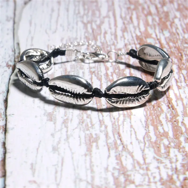 bracelet 6 Богемное ожерелье-чокер в виде морской раковины для женщин, колье в виде раковины каури Vsco, летнее ожерелье для девушек, ювелирное изделие, колье для женщин - Окраска металла: bracelet 6