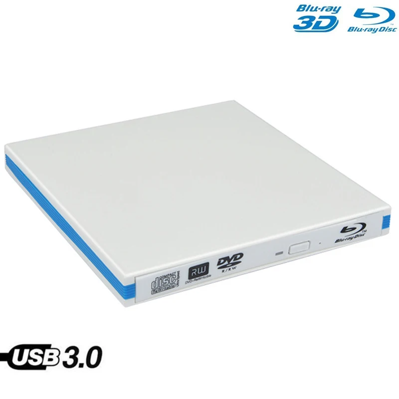 Brand New Drive BD-RE External DVD Recorder Writer USB 3.0 Blu-ray Burner Drive DVD+/-RW DVD-RAM 3D Player for Laptop PC HP DELL