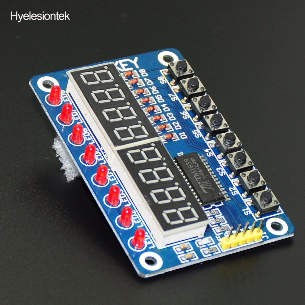 TM1638 светодиодный дисплей 8-битный модуль цифровой трубки для Arduino AYR 7 сегментный 8 бит 0,36 дюйма Красный TM1638 ключ светодиодный дисплей Панель