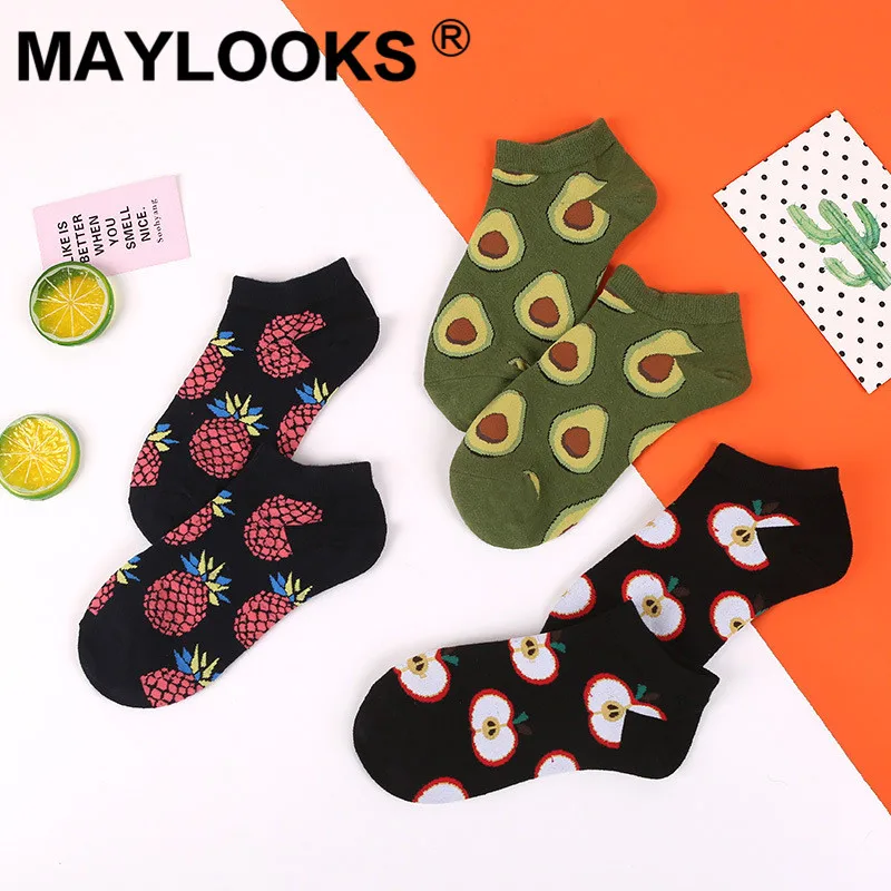 Maylooks 2019 новые продукты женские хлопковые карамельный цвет короткие носки