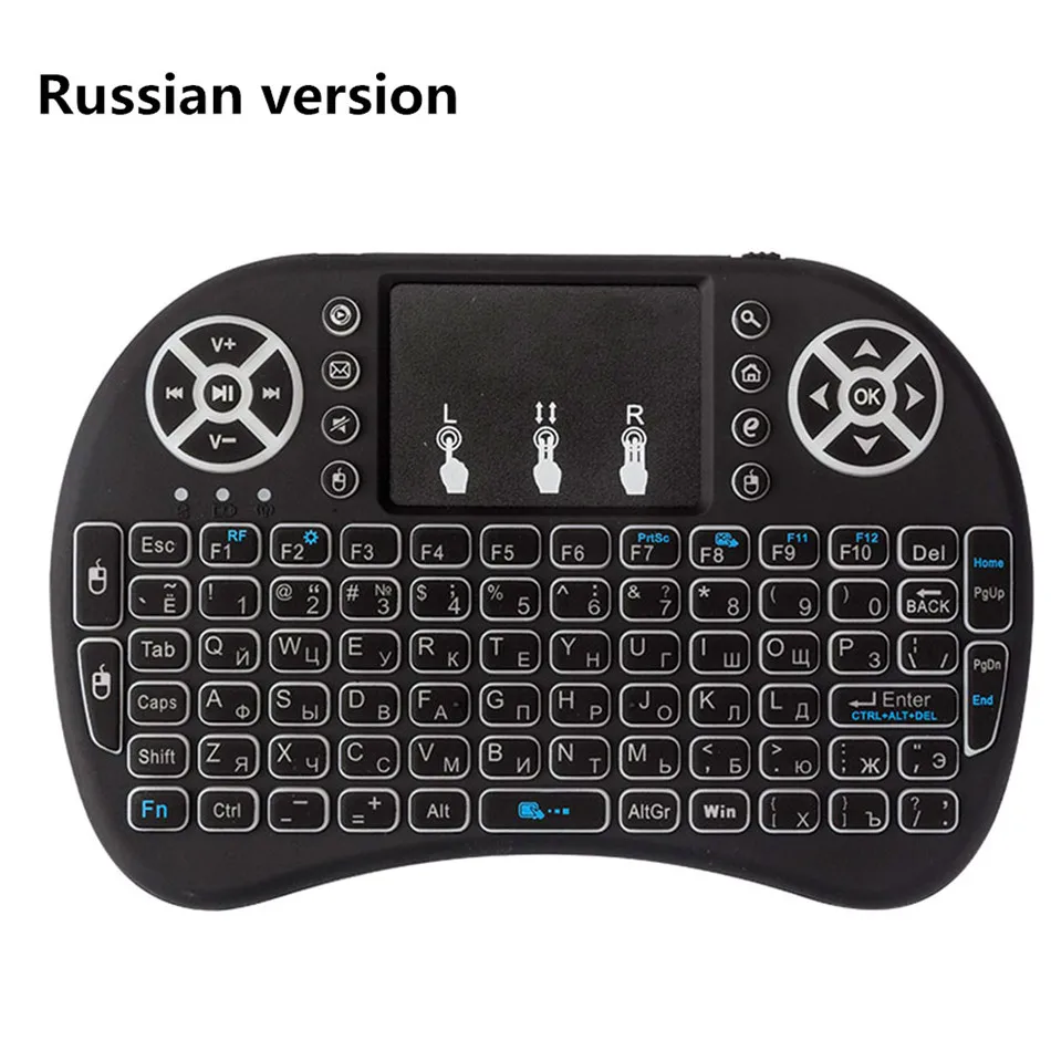 i8 Russia Spanish French Version 2.4GHz Wireless Keyboard Air Mouse Teclado Touchpad Handheld For Android TV BOX PC Mini Keyboar |