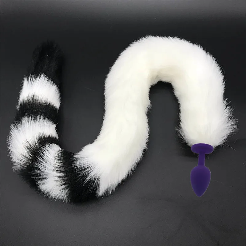 80 см длинный Лисий хвост секс игрушка собака Анальные игрушки плюшевый