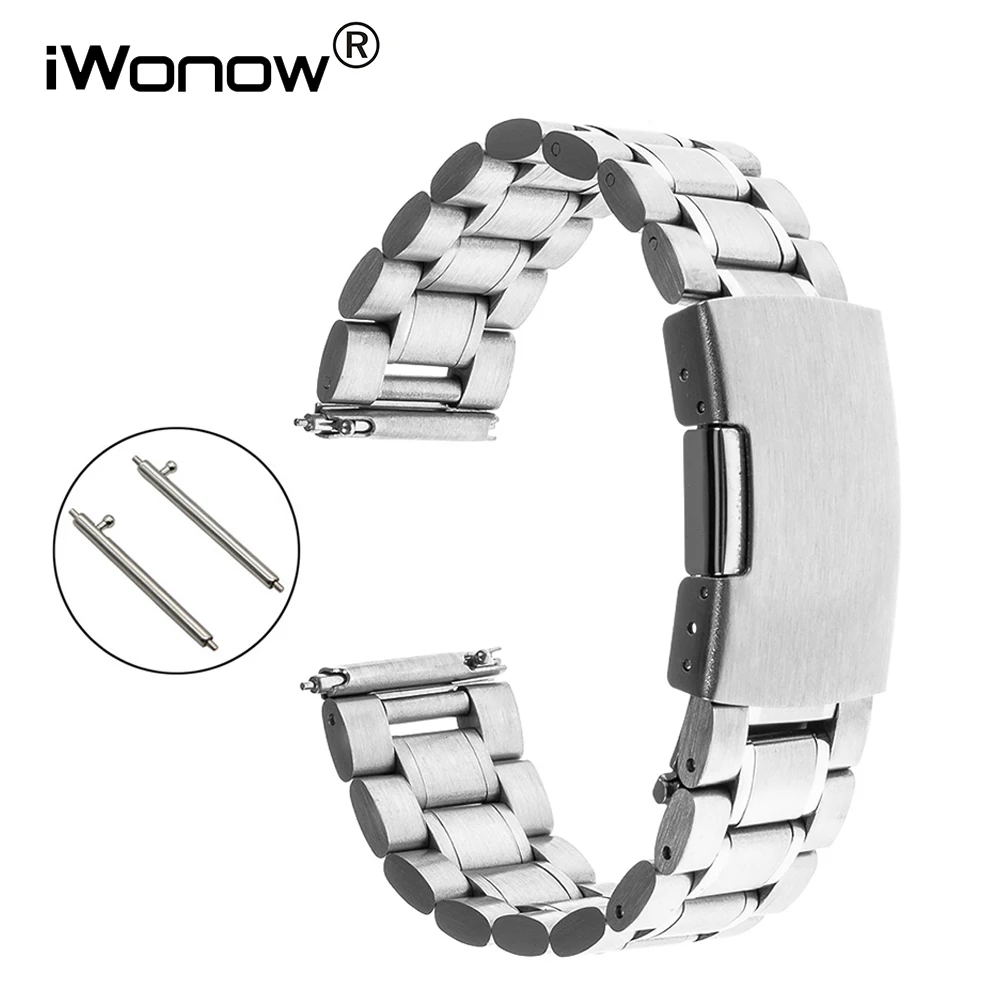 Быстросъемный ремешок из нержавеющей стали для Gear S2 Classic R732 R735 Moto 360 2 42 мм мужской