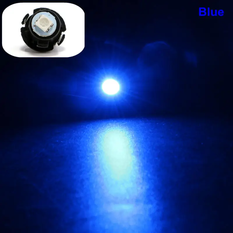 10 шт./лот 3 Вт 12 В T6.5 5050 1 SMD Led инструмент кластерный светильник автомобильная лампа внутренняя световая приборная панель лампа белый янтарь зеленый синий красный