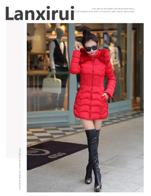 warm coat new women winter jacket long Korean Slim padded cotton coats women's Nagymaros collar clothing vestidos
