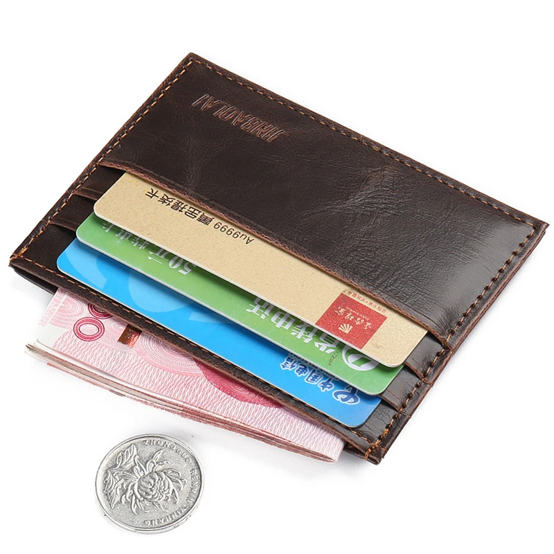 Ультравысоком тонком карты бумажник мужчины высокое качество натуральной 100%