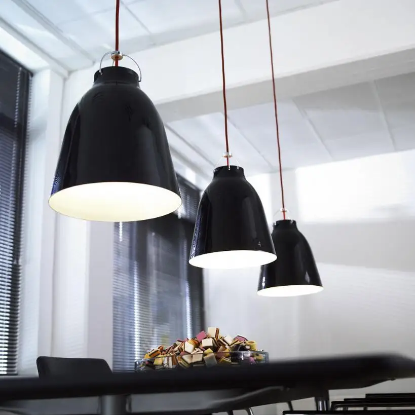 D40cm Cecilie Manz Caravaggio e27 led glossy White/Black Pendant Lights lamps Lighting Dining Room Bedroom Cafe Shop hang lamp | Лампы и