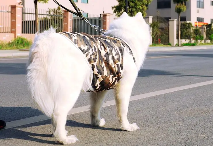 Модный Камуфляжный жилет для больших собак летние жилеты дышащая одежда из