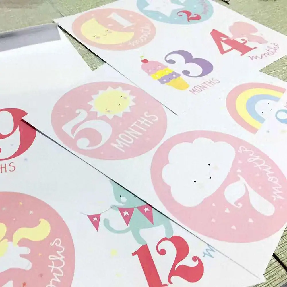 Наклейки для фотосъемки с изображением новорождённых наклейки на день рождения