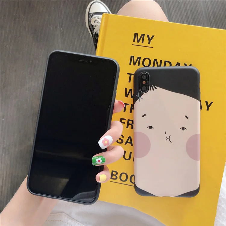 GlamPhone чехол с большим лицом, парный чехол для телефона для iPhone X XS Max XR, мягкий силиконовый чехол для iPhone 7, 8, 6, 6s Plus, чехол
