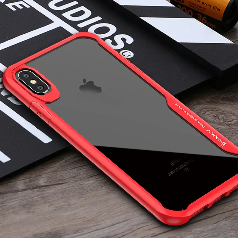 Чехол для iphone xs max IPAKY противоударный чехол x xr 10 прозрачный силиконовый из ТПУ и