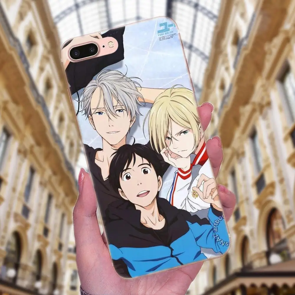 Yuri On Ice Высококачественная мягкая задняя крышка для Huawei P7 Honor 4C 5A 5C 5X 6 6C 6A 6X 7 7X 8 9 V8 V10