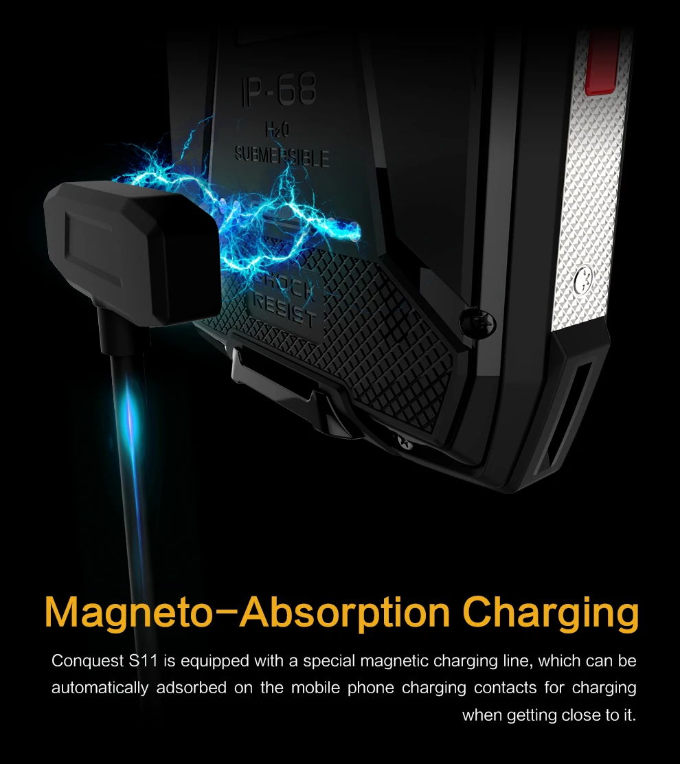 Прочный водонепроницаемый ударопрочный смартфон Conquest S11 MT6757V 6 ГБ 128 Гб 5 дюймов 7000