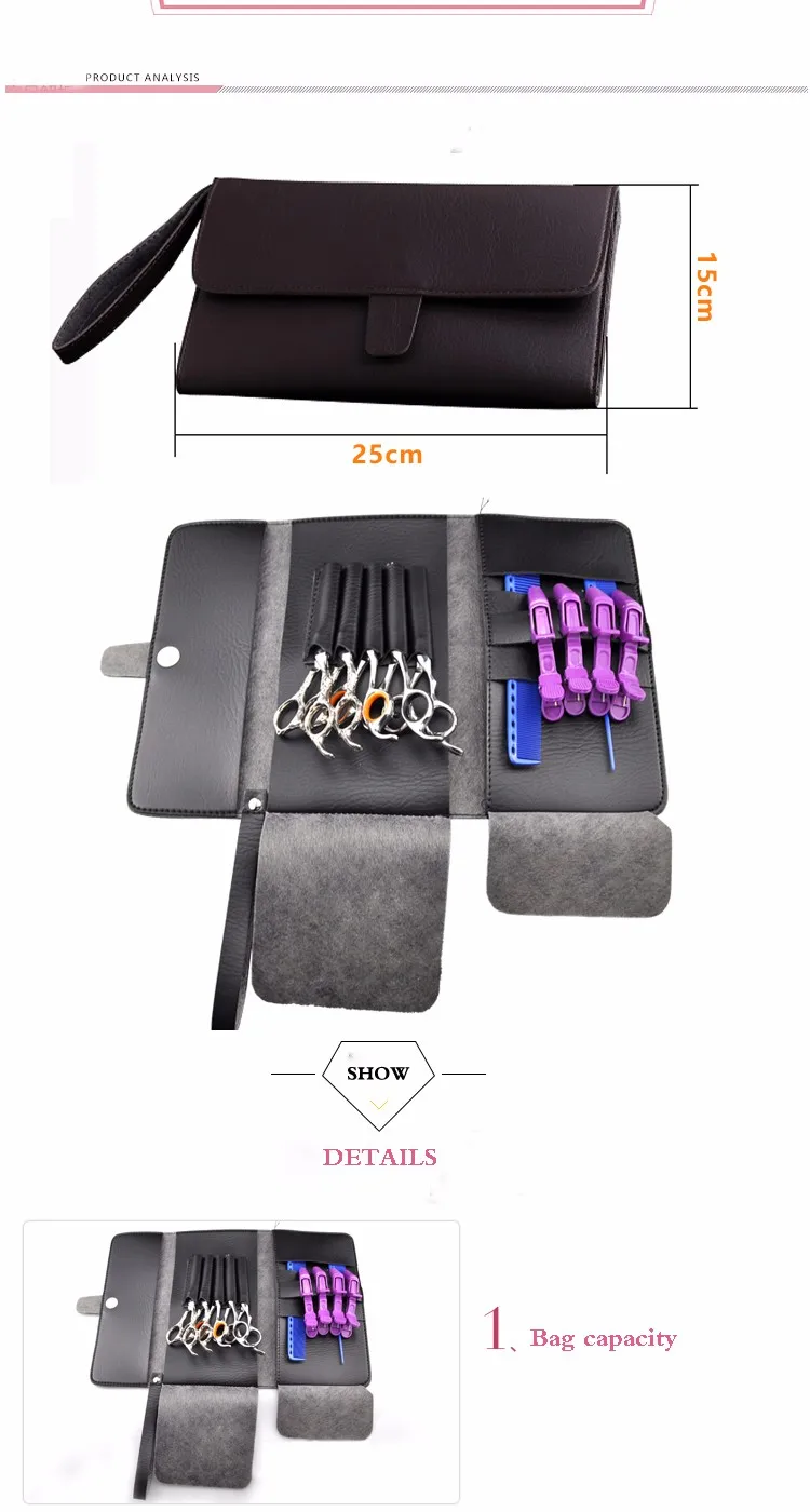 NEW Leather Hair Scissor Bags Case Waist Pack Pouch Holder Hair Styling Tools Hairdressing Tools Accessories