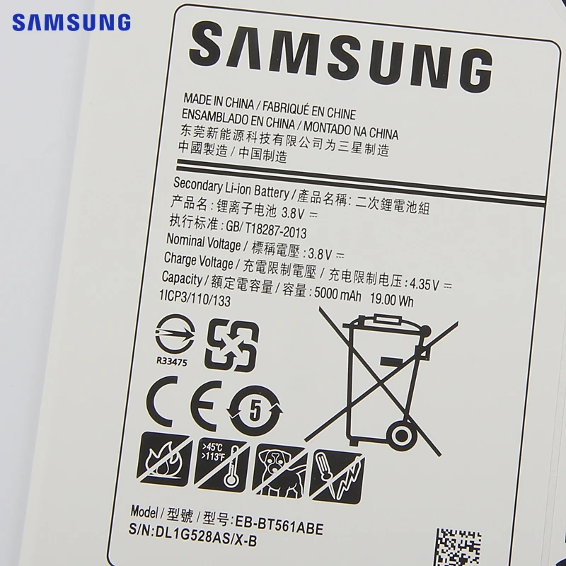 Samsung сменный аккумулятор EB-BT561ABE для samsung GALAXY Tab E T560 T561 SM-T560 аутентичный Аккумулятор для планшета 5000 мАч